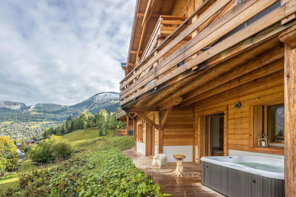 Chalet 1100 - Bo Immobilier Chatel - A Mi-Chemin Du Centre Et Du Linga - Jacuzzi Sauna Et Cheminee Exterior foto